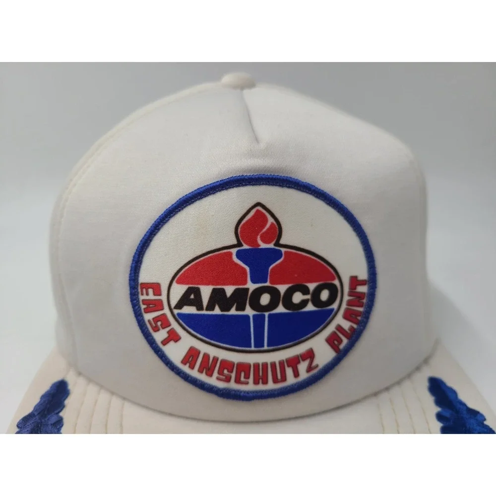 Vintage Amoco East‎ Anschutz Plant Patch Scrambled Eggs Snapback Hat Cap Gas Oil